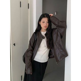 short pu jacket