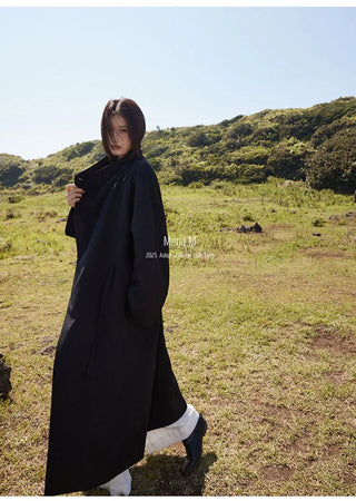 drawstring trench coat