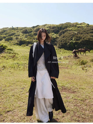 drawstring trench coat