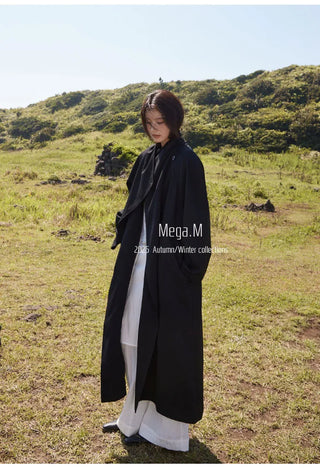 drawstring trench coat