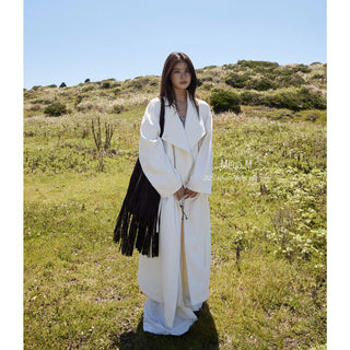 drawstring trench coat