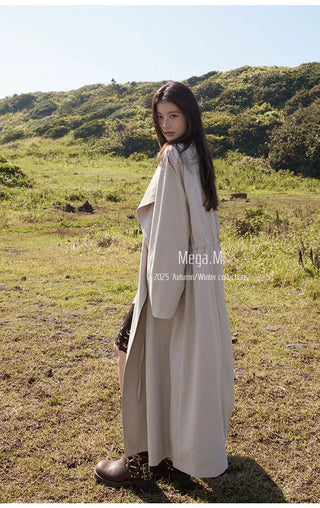 drawstring trench coat