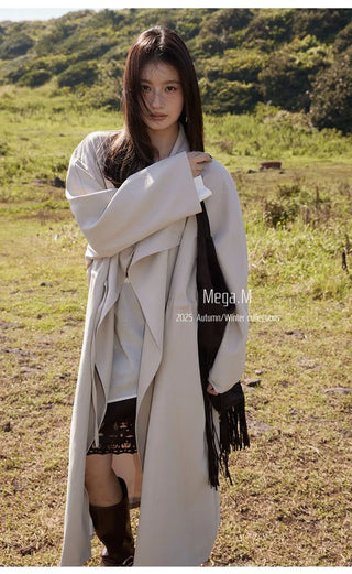 drawstring trench coat