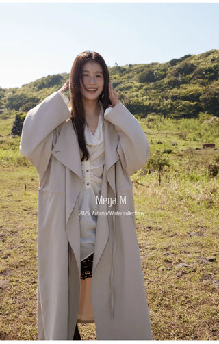 drawstring trench coat