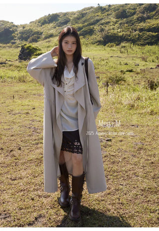 drawstring trench coat