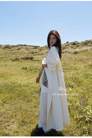 drawstring trench coat