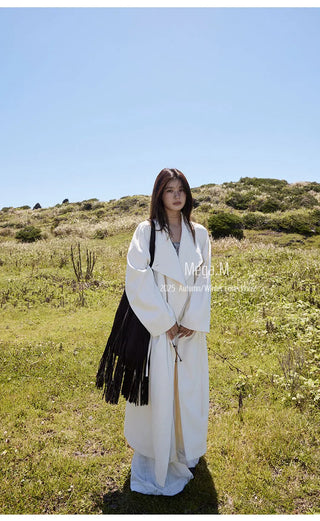 drawstring trench coat