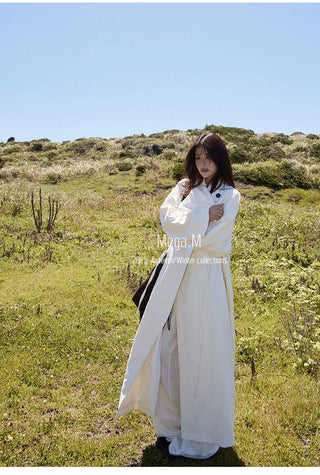 drawstring trench coat