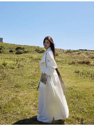 drawstring trench coat