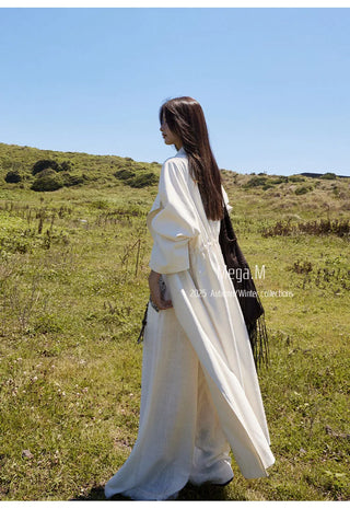 drawstring trench coat