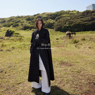 drawstring trench coat