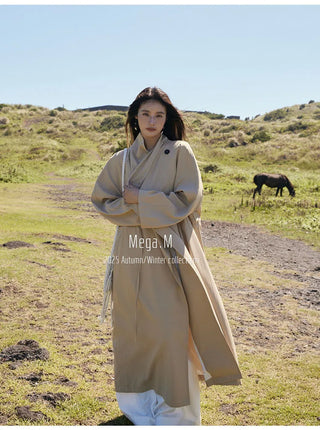 drawstring trench coat