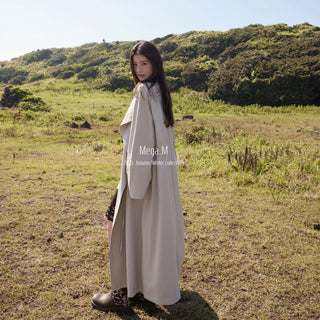 drawstring trench coat