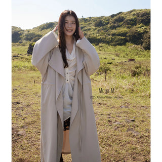 drawstring trench coat
