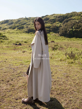 drawstring trench coat