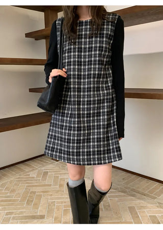 plaid top dress