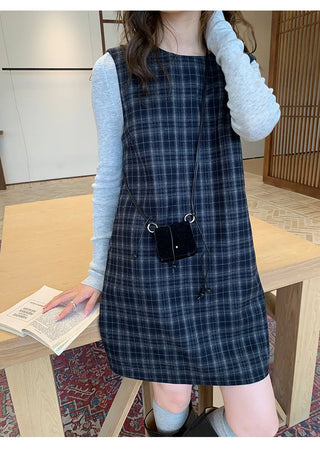 plaid top dress