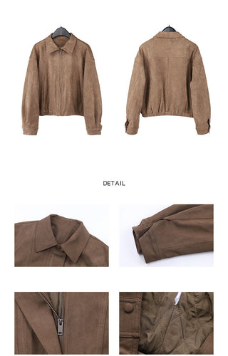suede short coat