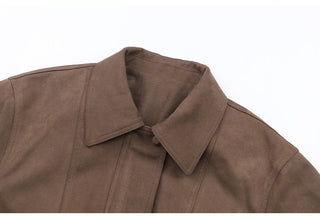 suede short coat