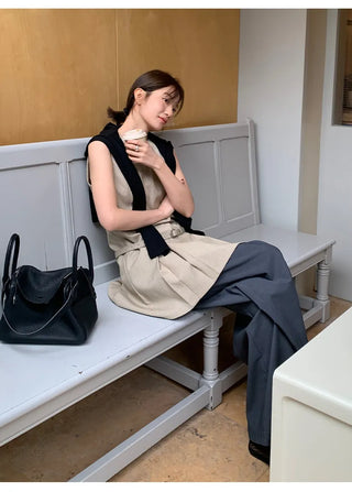 sleeveless midi dress