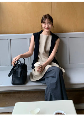 sleeveless midi dress