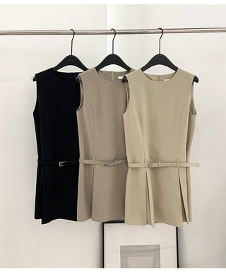 sleeveless midi dress