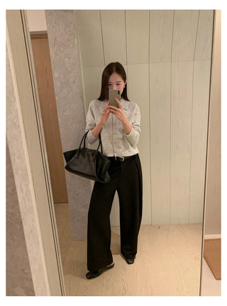 pleated casual pants