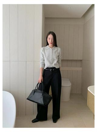 pleated casual pants