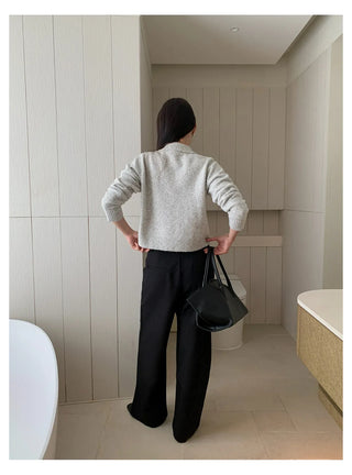 pleated casual pants