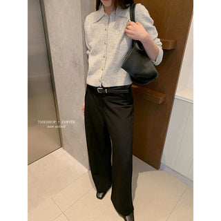 pleated casual pants