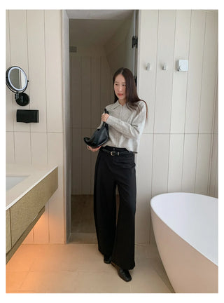 pleated casual pants