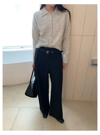 pleated casual pants