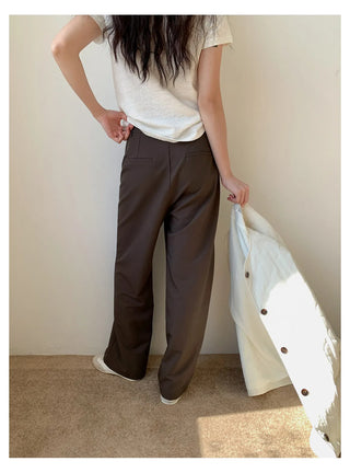 pleated casual pants