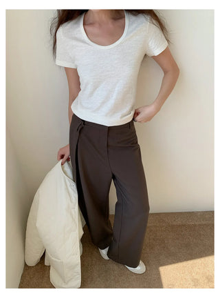 pleated casual pants