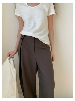 pleated casual pants