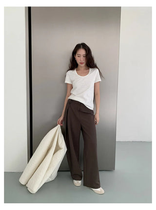 pleated casual pants