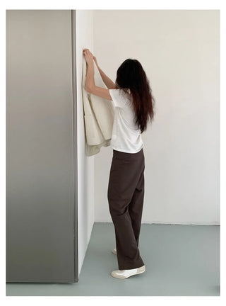 pleated casual pants