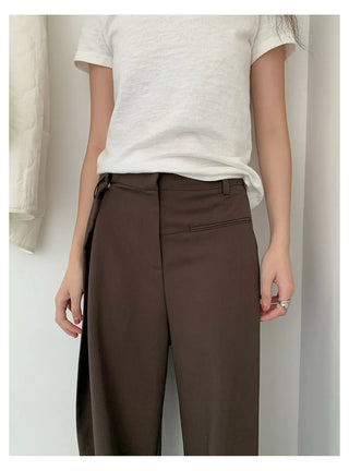 pleated casual pants