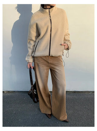 distressed wide jeans