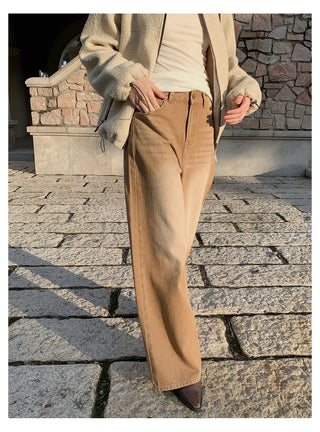 distressed wide jeans