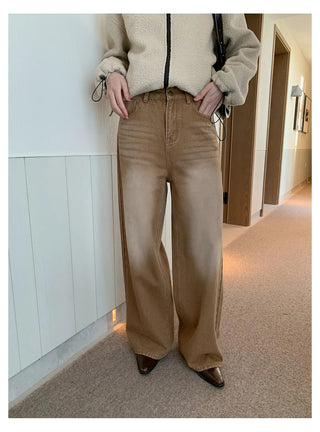 distressed wide jeans