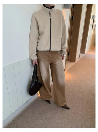 distressed wide jeans