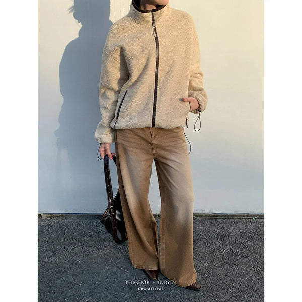 distressed wide jeans