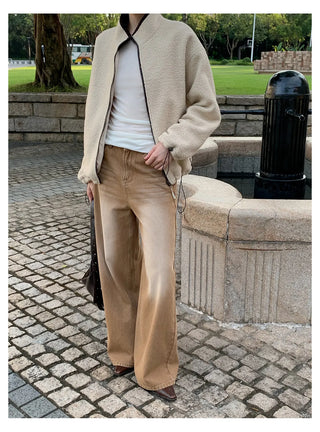 distressed wide jeans