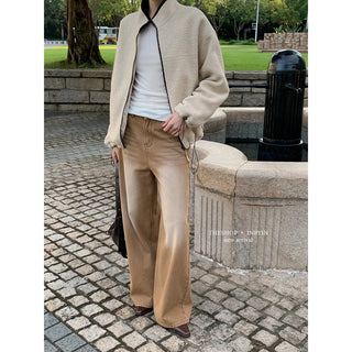 distressed wide jeans