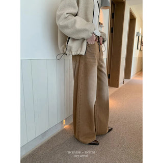 distressed wide jeans