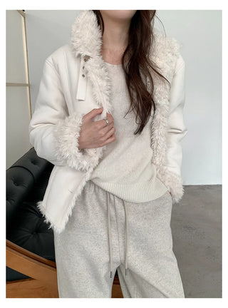 lapel fur coat