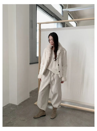 lapel fur coat