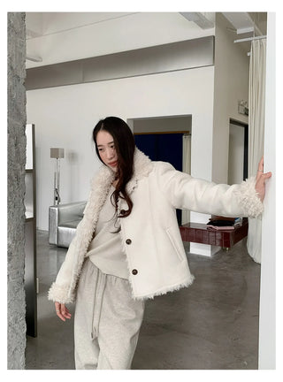 lapel fur coat