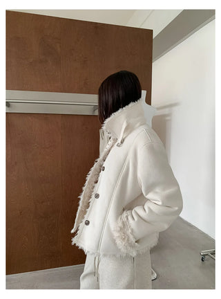 lapel fur coat